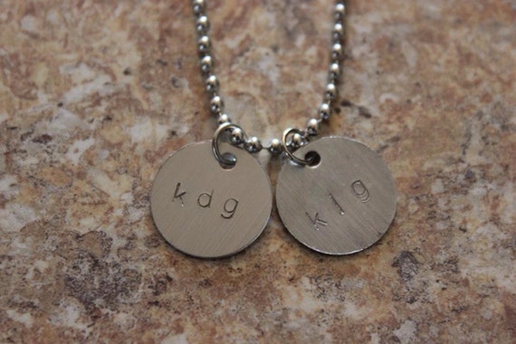 Hand Stamped Aluminum Necklace - customizable!