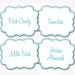 Candy Buffet Labels - Custom Color(s), Font - PRINTABLE - Custom Candy, Popcorn, Snack, Ice Cream, Cookie Buffet Labels