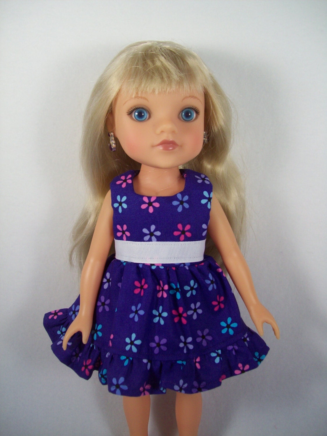 Heart for Heart Doll Clothes Purple Dress with Multi-Colored