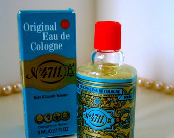 4711 Original Eau de Cologne Glockengasse Echt Kolnisch Wasser German Collectible Vintage Miniature Mini Perfume Bottle Muelhens Gift