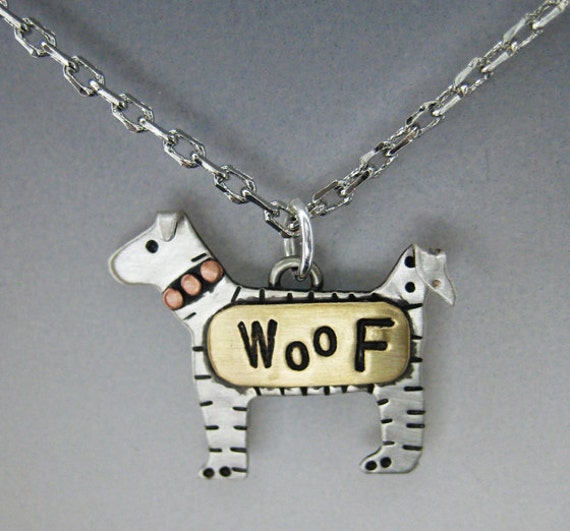 Doggy Necklace Dog Jewelry Silver Dog Necklace RP0299NK