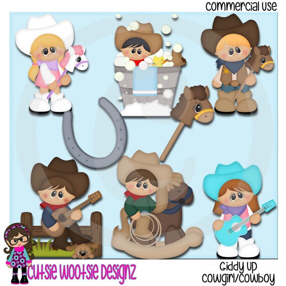 Giddy Up Cowgirl Cowboy Clip art Clipart Graphics