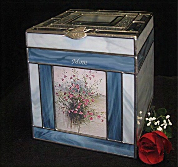 Niche Human Cremation Urn 221HN with a by RaysGlassCreations