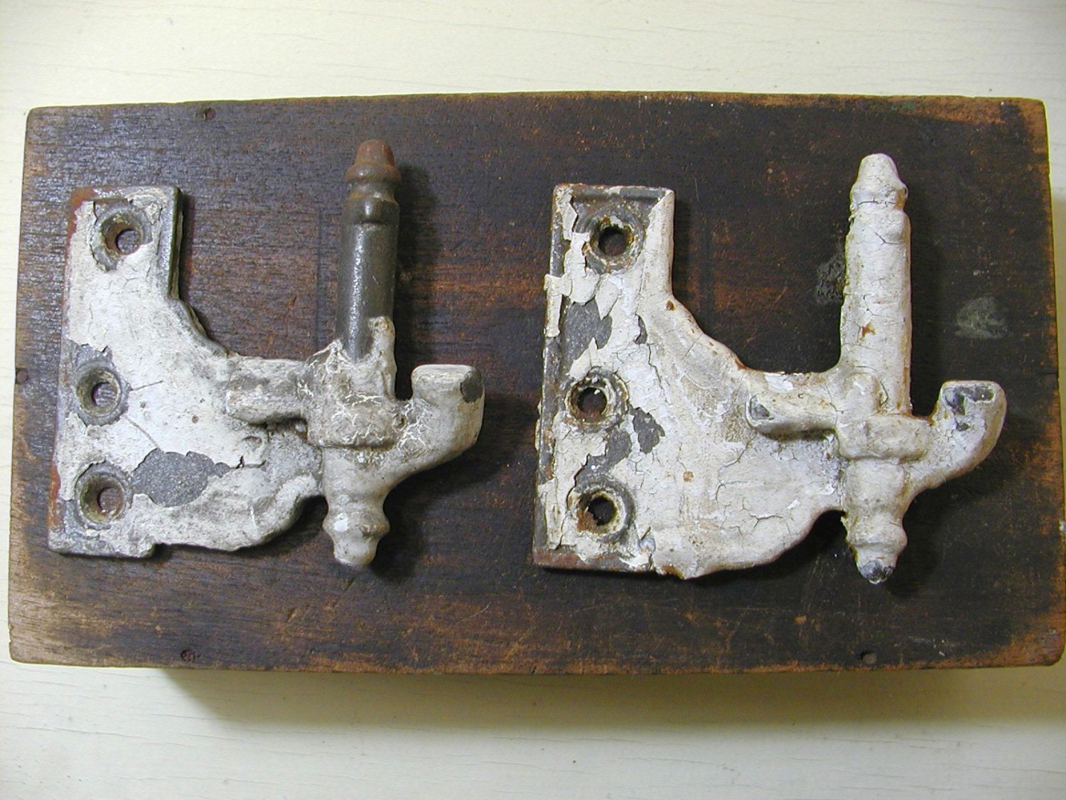 Vintage Chippy Shutter Hinges Victorian Architectural Salvage