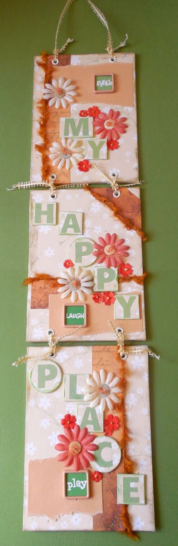 My Happy Place Wall Hanging by LCCherryDesigns3 on Etsy