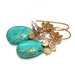 Reserved for KP Only Payment #2 - Sleeping Beauty Turquoise Earrings Turquoise Jewelry Turtle Earring Beach Jewelry Turtle Jewelry