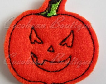 Pumpkin feltie-mini embroidery-felties-instant download