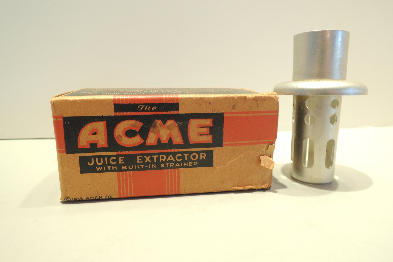 Juice Extractor Acme aluminum in Original Box vintage