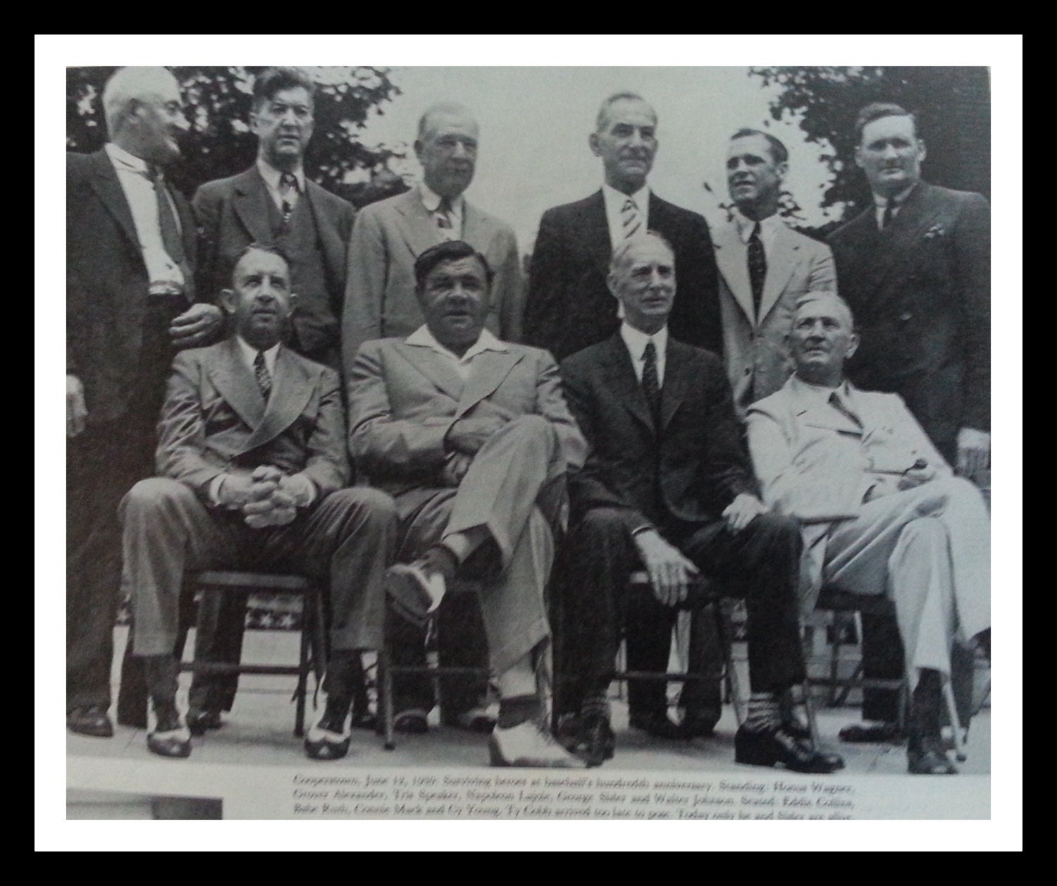 First EVER Baseball Hall Of Fame Inductees Babe Ruth.