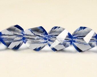 Helix Crystal Beads 6mm Periwinkle Blue Faceted Chinese Crystal Beads on a 7 Inch Strand with 33 Beads