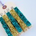 CLEARANCE!! Wooden Clothespins, decorative, party, decoration, wedding supply - glitter - set of 5