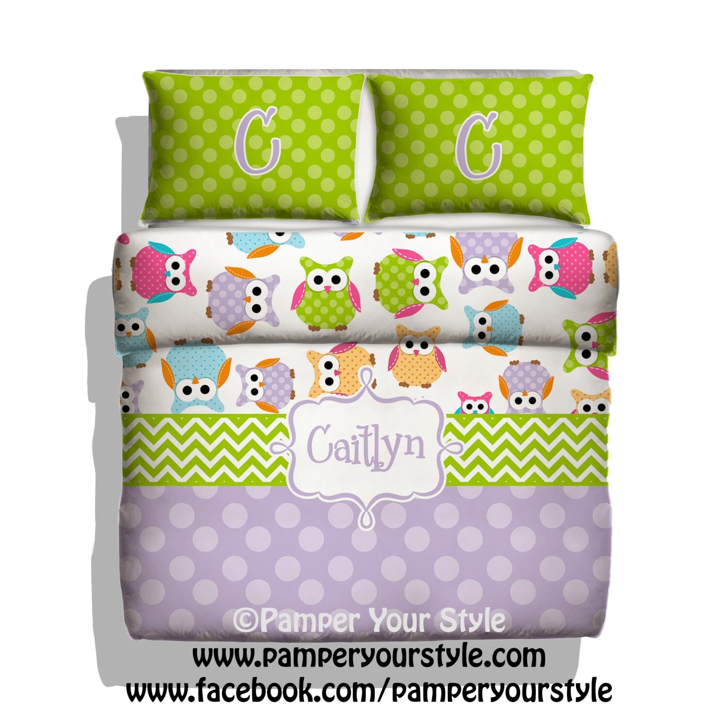 Owl Bedding Custom Toddler Bedding Owl by PAMPERYOURSTYLE