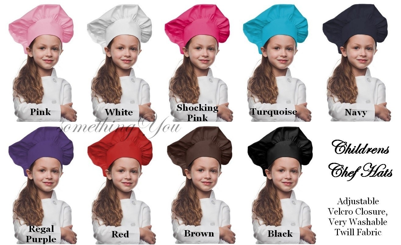 Childrens Personalized Name Chef Hat 9 Hat Colors Girls