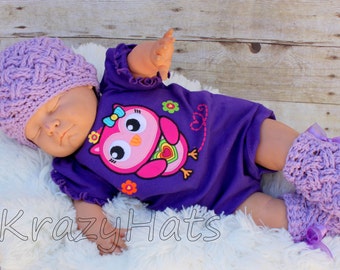 crochet Hat and Leg Warmer.Made to order.