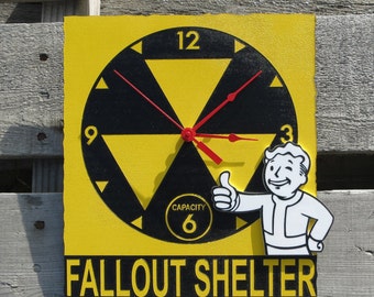 Fallout Shelter Vault Boy Video Game Inspired Wall Clock