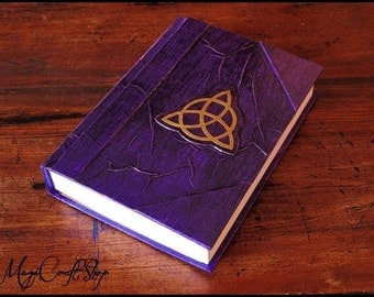 Diary - Book of Shadows Triquetra Different colors - VIOLET color - medium size 8,67x5,91 inch (22x15 cm)