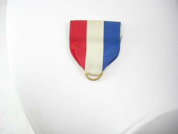 Items similar to Military Ribbon Pin Medal Red White Blue Birthday ...