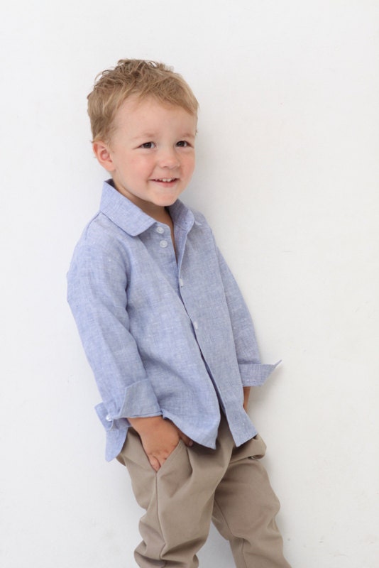 Baby Boy  dress  shirt  Wedding party 1st birthday Baptism Long