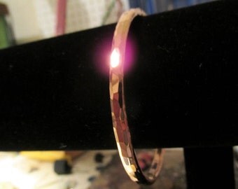 Handmade Hammered Copper Bangle Bracelet Thick Copper Bracelet Made to Order Made to Size