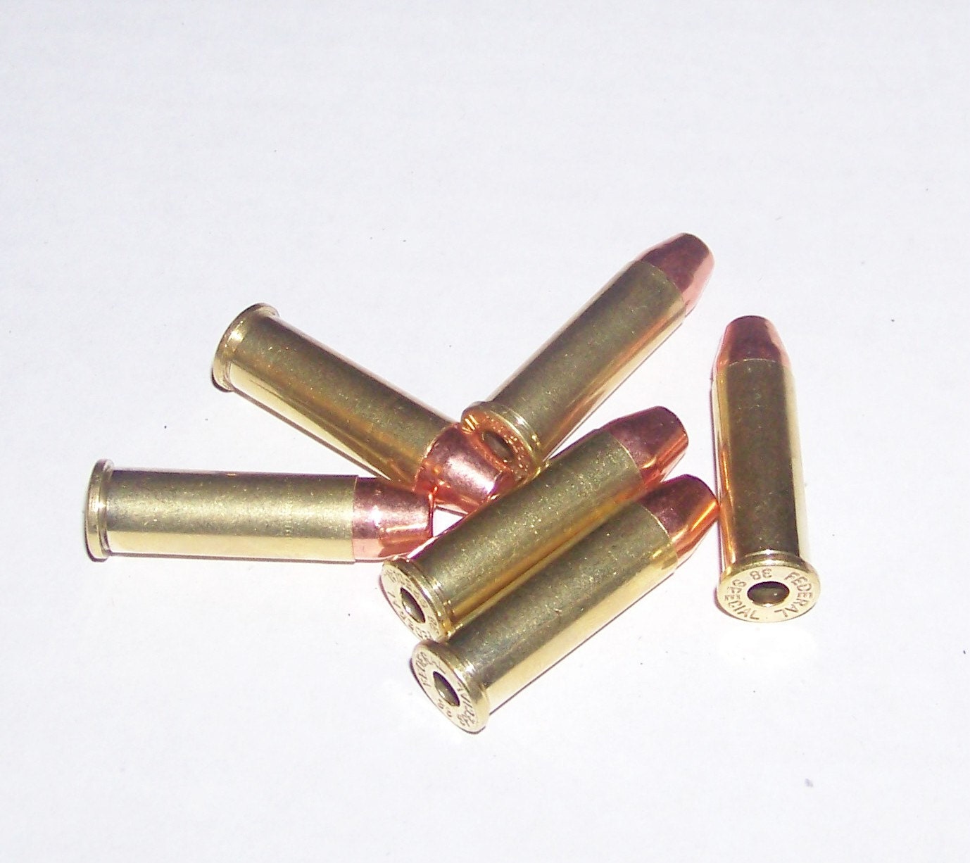 Replica .357 Magnum BRASS Bullets set of 6 dummy rounds with
