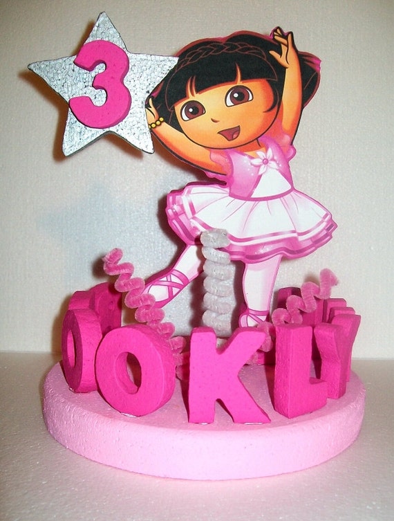 BALLERINA toppers 3D Custom PERSONALIZED Topper Cake 3d dora Centerpiece DORA cake