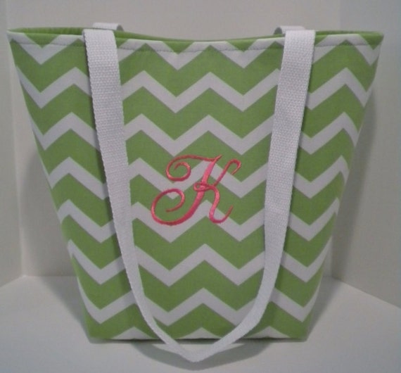 LARGE TOTE BAG With Monogram, Bridesmaid, Bride, Teacher,Diaper Bag ...