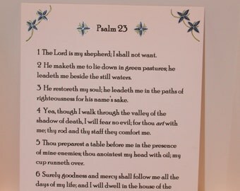 23rd Psalm Original 8 x 10 Artwork ready for framing