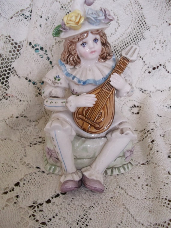 Schmid Yamada Signed Music Box Lute Player Japan by samastuff