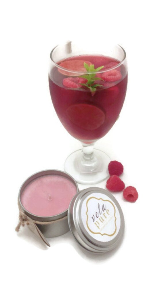 6 oz. Raspberry Sangria Soy Candle (Summer Fragance)