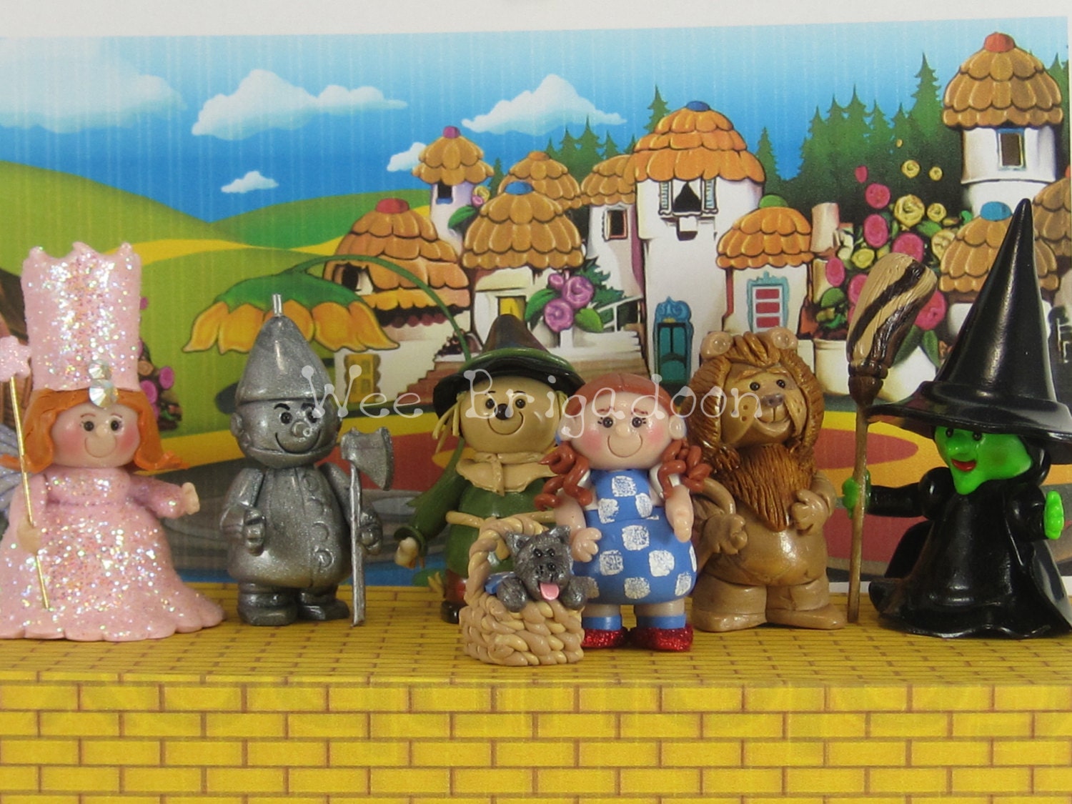 Complete Wizard of Oz set OOAK for fairy garden ornaments