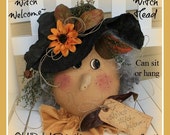 Primitive A Harvest Witch Welcome Witch Halloween ePattern