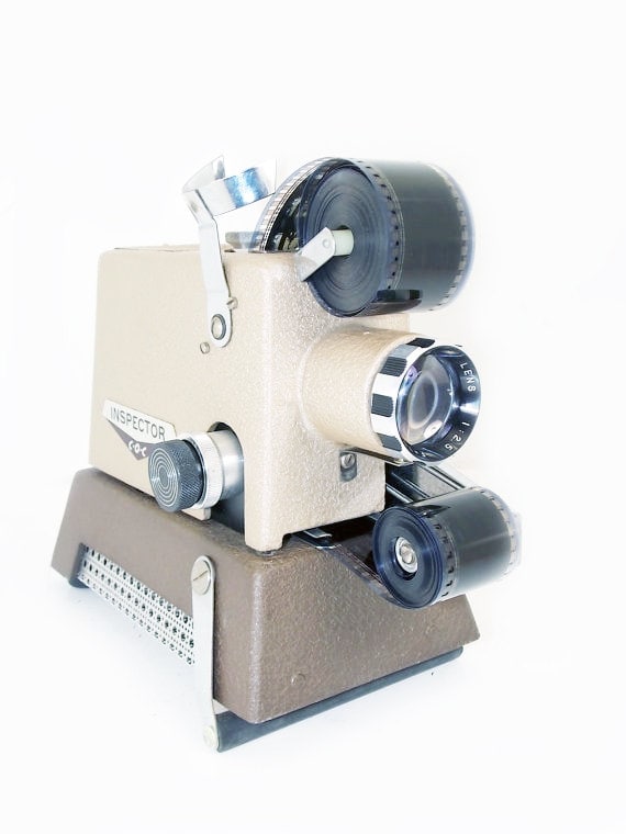 Vintage 35mm film strip viewer projector and film by RubesRelics