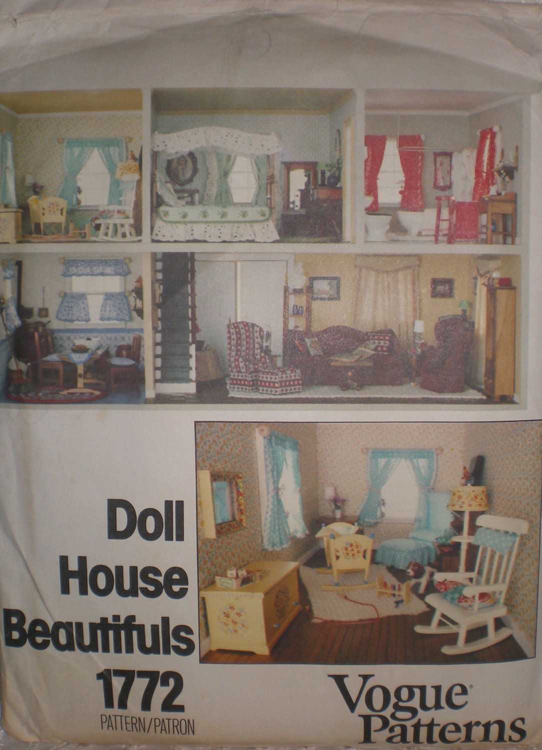 Vintage Doll House Furniture Pattern Vogue #1772 1970s House Beautifuls ...