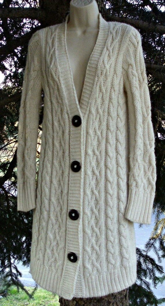 off white duster cardigan