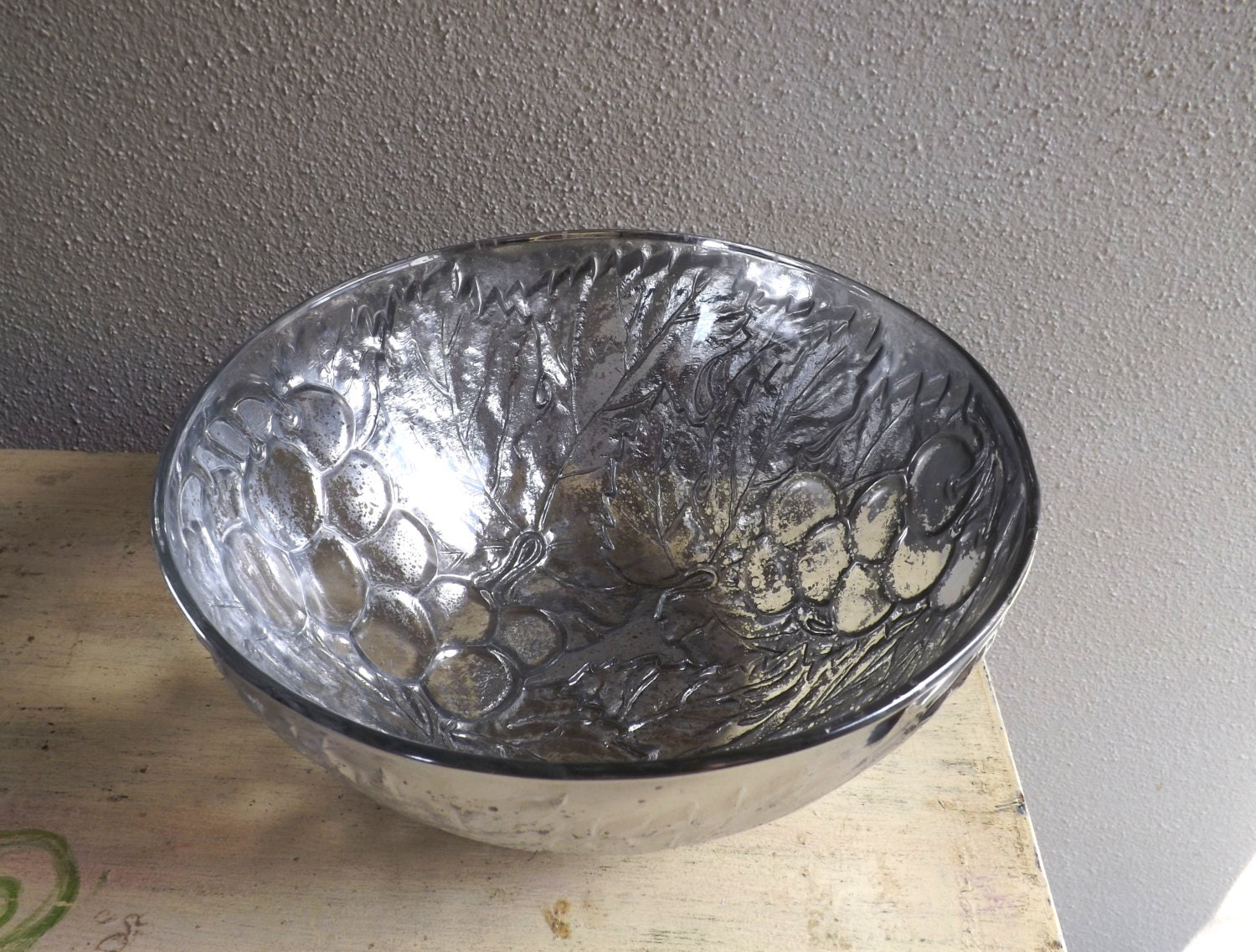 Large Mercury Glass Bowl Silver Mercury Glass Bowl Vase