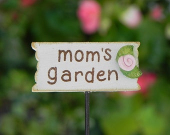 Fairy Garden Sign - Mom's garden - Mommy's garden - fairy accessories - terrarium supply - Mother's Day Sign