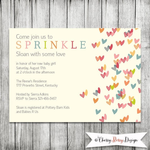 Baby Sprinkle Invitation 5x7 JPG PRINTABLE