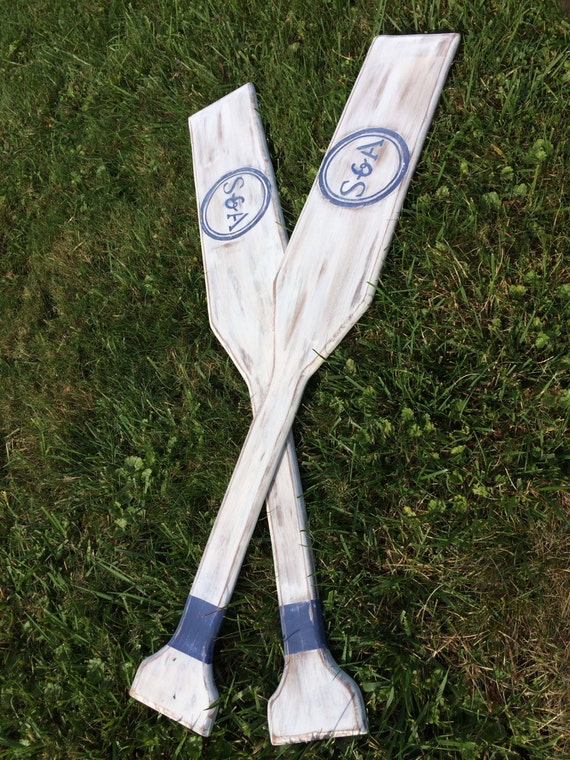 SET of two 40 PERSONALIZED Wooden Oars by FromTheCoast2TheCity