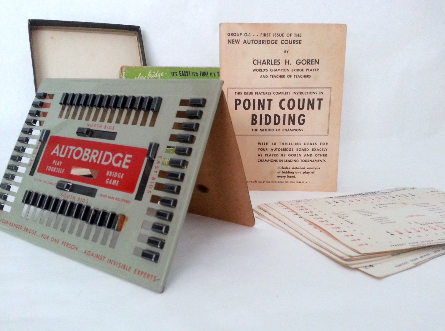 1950s Bridge Game Vintage AutoBridge game Old board