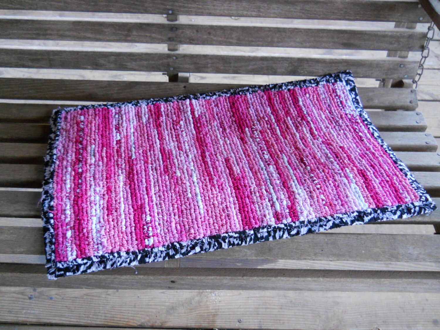 Pink and Zebra Scrappy Rug Pink Throw Rug Zebra Print