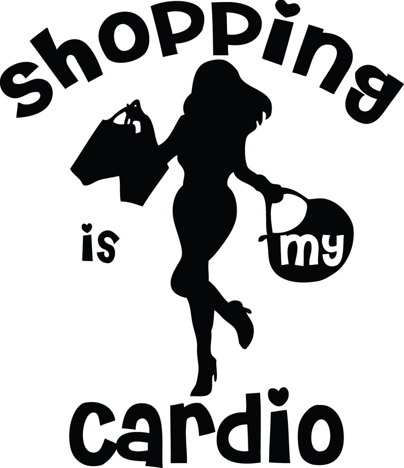 Shopping is my Cardio Funny Decal Sticker by stickEdecals on Etsy