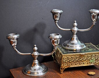 Gorham Sterling Candlestickes Pair,Reg. 125.00 Sale, antique silver, vintage candlesticks, #203a