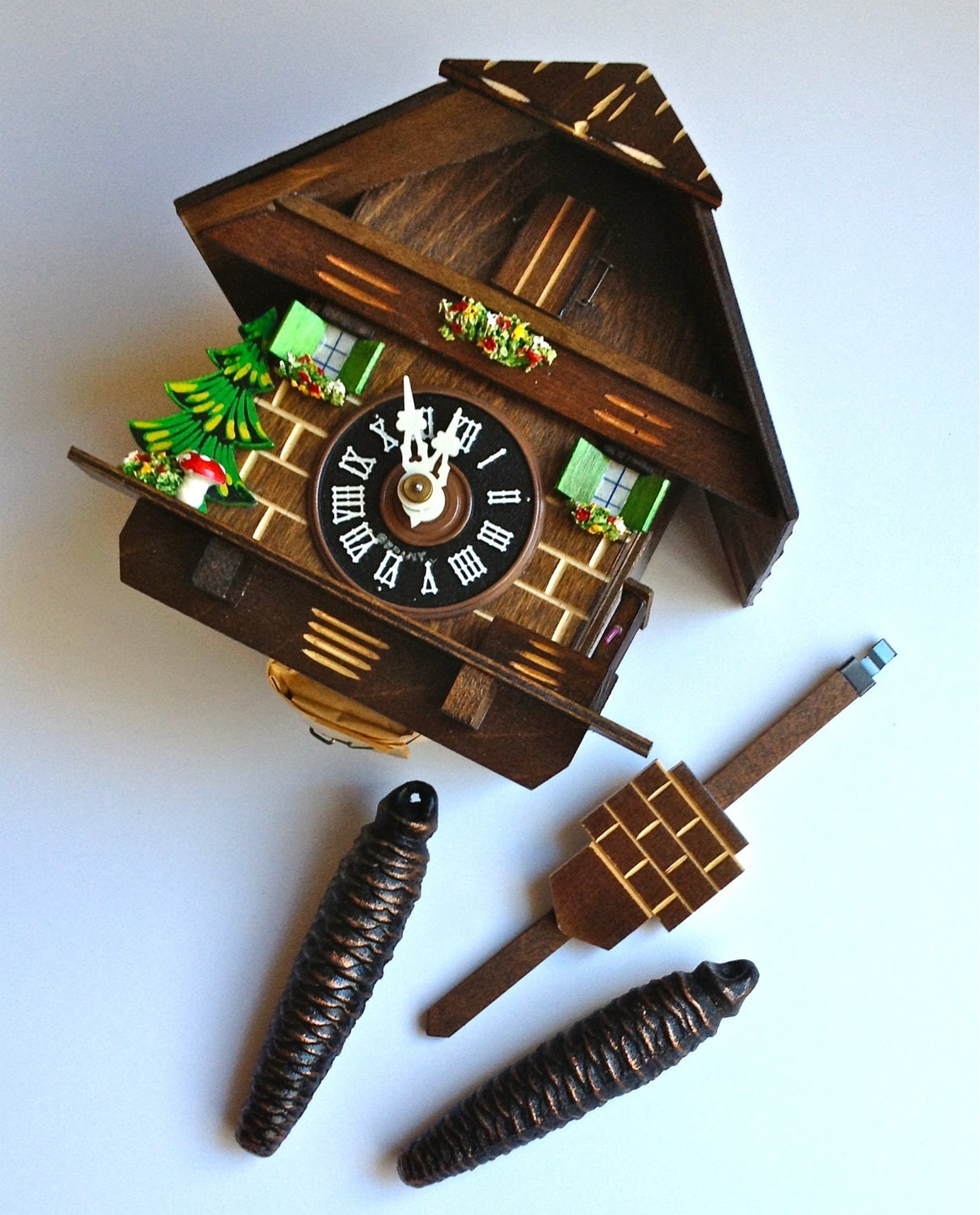 Vintage Anton Schneider Cuckoo Clock Wood Anniversary Gift