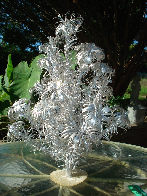 Pom Pom Tinsel Christmas Tree 1950's Retro Table Top