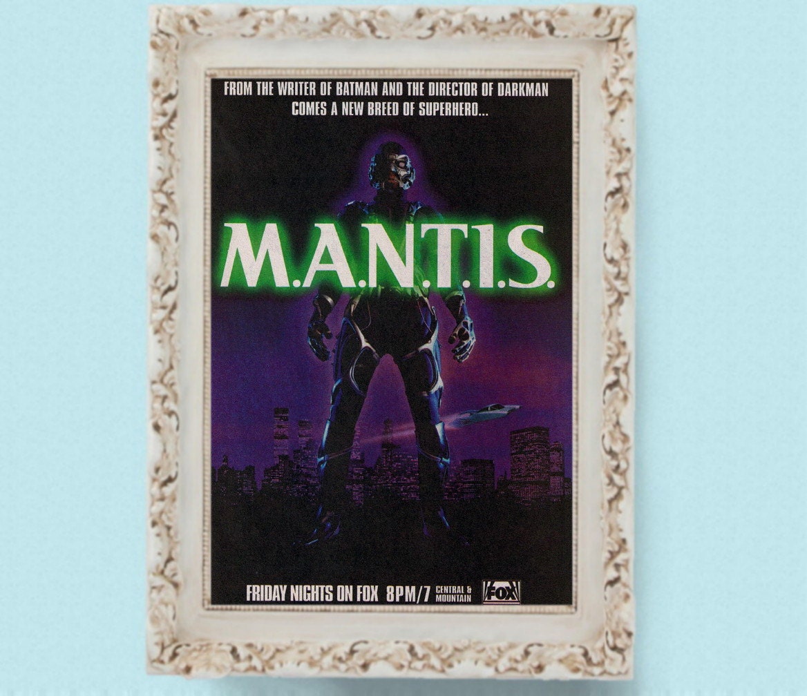 1994 M.A.N.T.I.S Mantis TV Series Poster Adversitement