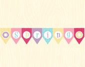 Spring Flower Banner Printable Instant Download - Spring Cleaning Il_170x135