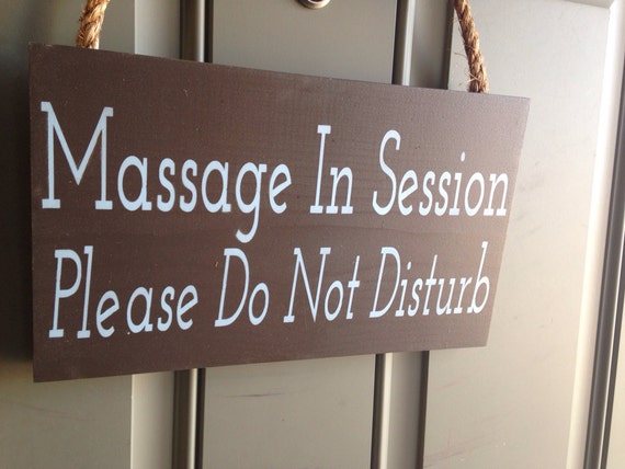 Items Similar To Massage In Session Sign Treatment In Progress Wood Sign With Hanger Massage