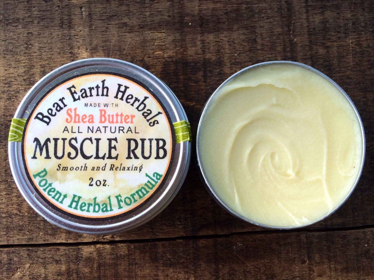 Muscle Rub Herbal Cream Pain Relief Ointment Organic Shea