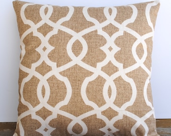 One Home Fashions Emory Wheat pillow cover, 18x18, cushion,decorative throw pillow, decorative pillow, accent pillow,