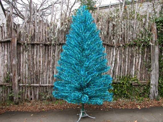RESERVEDVintage Turquoise Christmas Tree